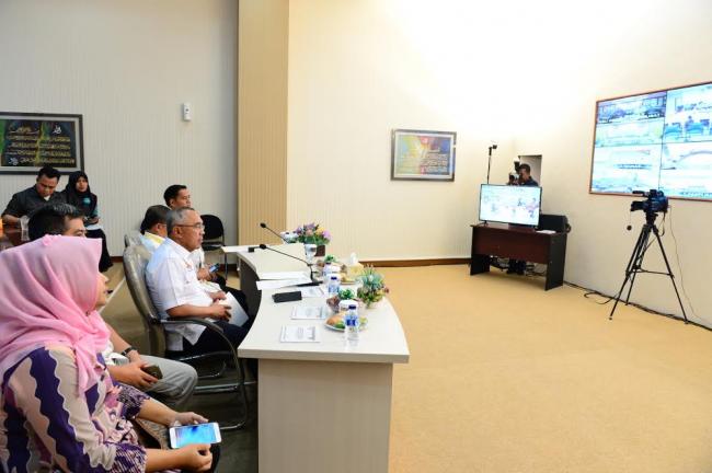 Gubri Telekonference Pilkada Serentak Kabupaten Kampar dan Kota Pekanbaru